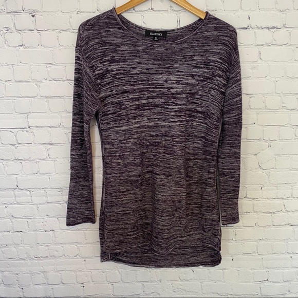Ellen Tracy Sweaters - ELLEN TRACY purple white textured sweater medium
